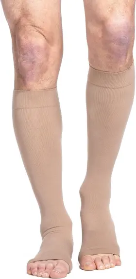 232cllo66 Sigvaris Men S And Women Essential Cotton 230 Open Toe Calf-high Soc